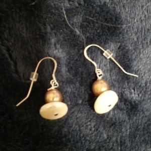 AVAILABLE -Jewelry Handmade freshwater pearl & sterling silver earrings.